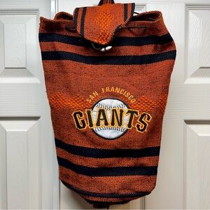 San Francisco Giants Knit Style Backpack Orange And Black “SF Giants “ Logo